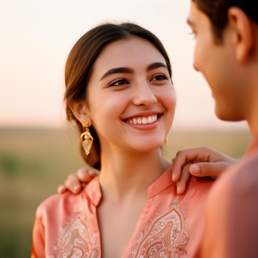 Smiling Uzbek woman
